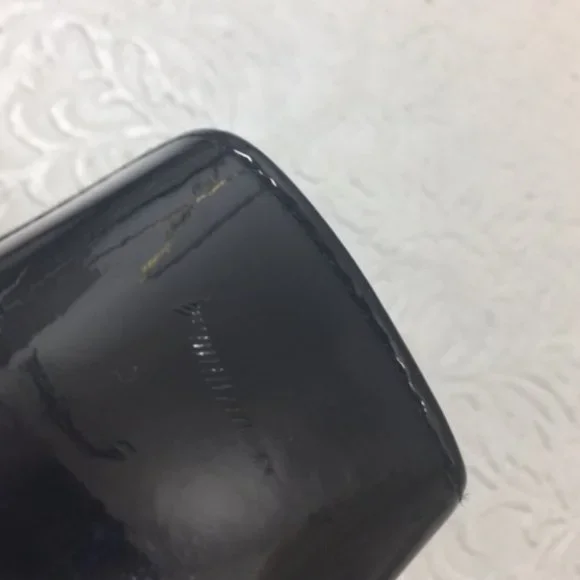 Lulu Guinness Designer 👓Eyeglasses👓 Hard Shell Case w/Mirror Black Shiny - Picture 5 of 6